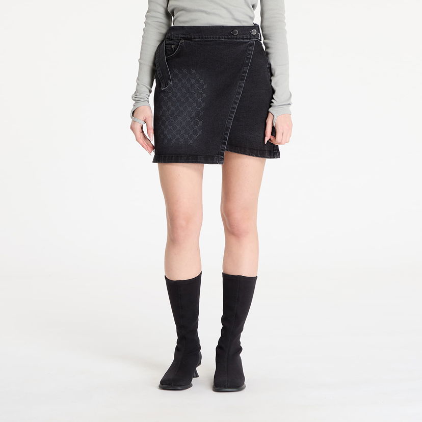 Спідниця DAILY PAPER Daily Paper Mongram Wrap Denim Skirt чорний | 2423014