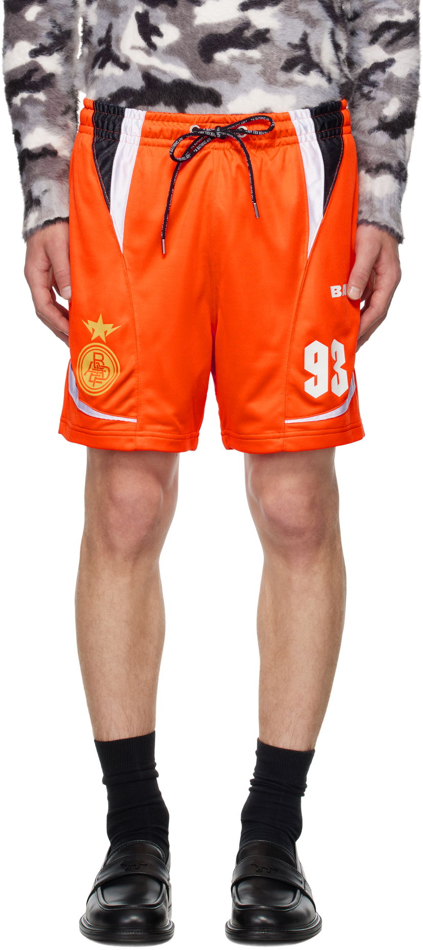 Шорти BAPE Multi Logo Soccer Shorts Помаранчевий | 001SPK801303M
