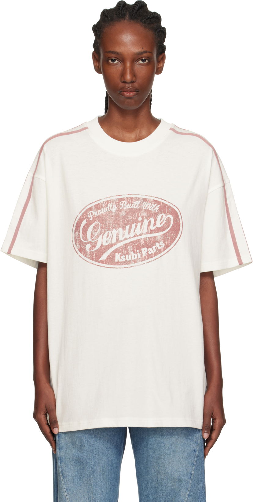 Футболка Ksubi Ksubi 'Genuine' Boyfriend Short Sleeve T-Shirt білий | WPF25TE007