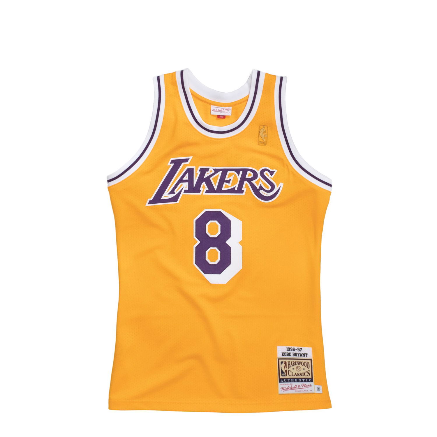 Джерсі Mitchell & Ness NBA AUTHENTIC JERSEY LOS ANGELES LAKERS HOME 1996-97 KOBE BRYANT #8 Жовтий | AJY4GS18091-LALLTGD96KBR, 0