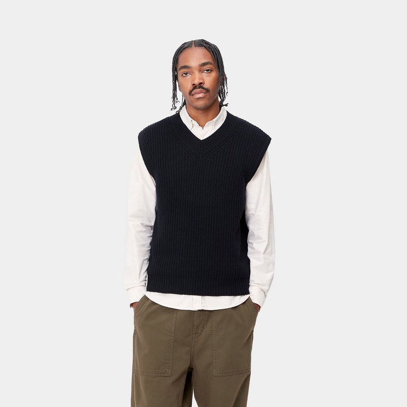 Cветр Carhartt WIP Knitted V-Neck Vest чорний | I033909_8