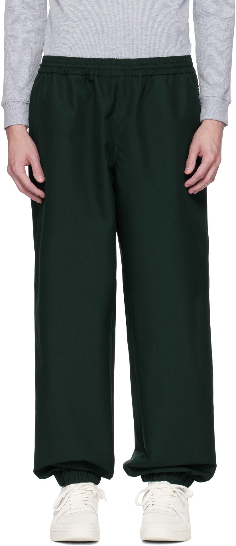 Спортивні штани Lacoste Lacoste Runway Oversized Twill Trousers Зелений | XH6770