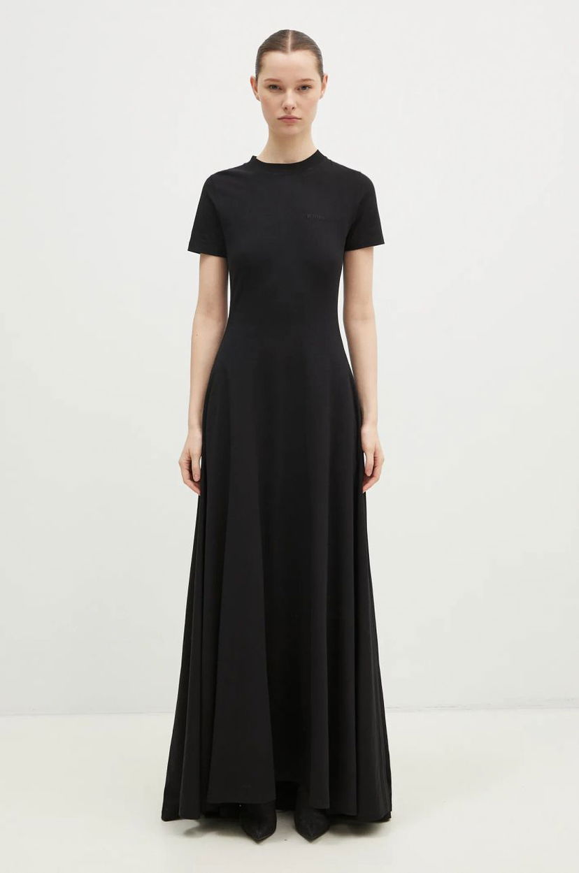плаття VETEMENTS VETEMENTS Embroidered Logo Maxi Dress чорний | WA66DR710B