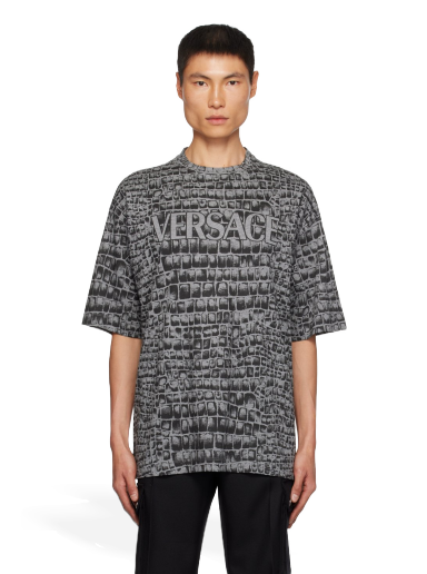 Футболка Versace & Black Coccodrillo Сірий | 1012592_1A09030