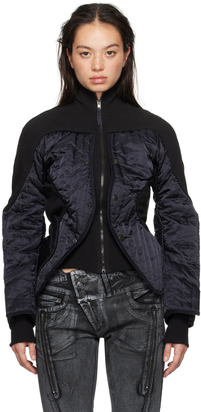 Куртка бомбер Ottolinger Ottolinger Quilted Silhouette Jacket чорний | 1090605221