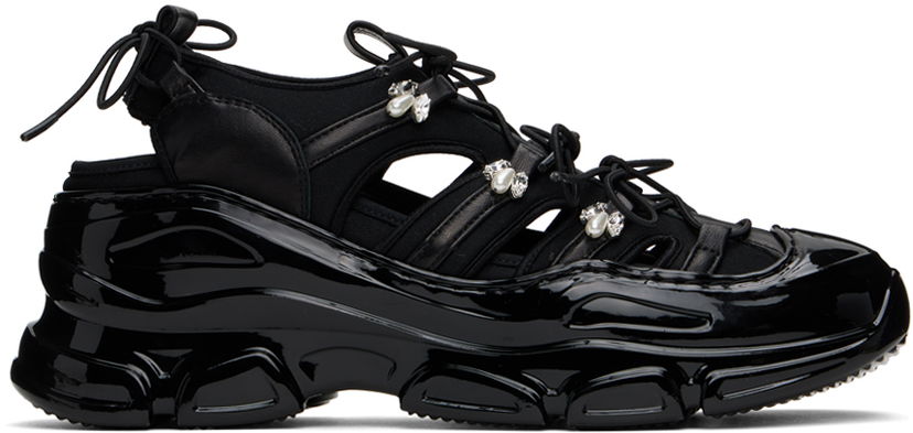 Одяг Simone Rocha Simone Rocha Beaded Classic Tracker чорний | HT18B 0788