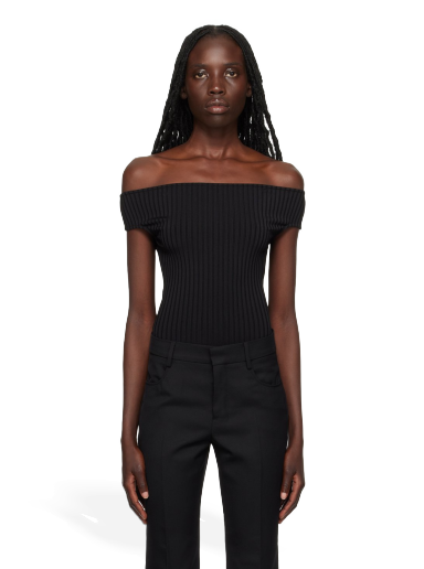 Боді AMI Shoulder Bodysuit чорний | FTP603.JE0009