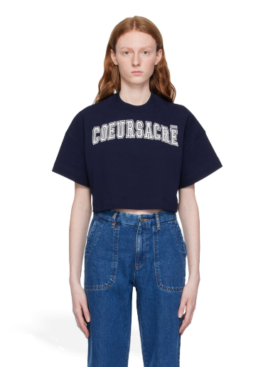 Футболка AMI 'Coeur Sacré' T-Shirt темно-синій | FTS009.726