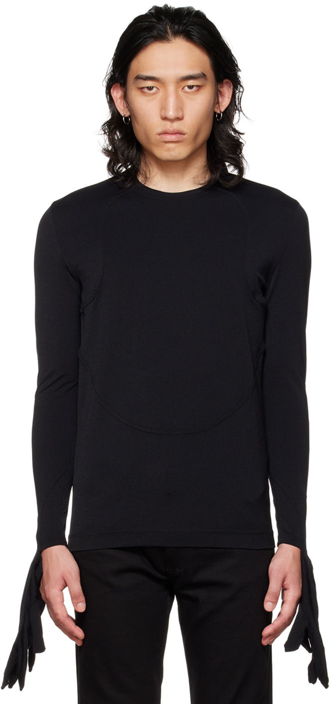 Футболка Givenchy Black Long Sleeve T-Shirt чорний | BM60V63Y8J001