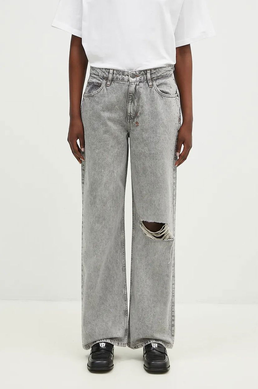 Джинси Ksubi High Waist Jeans With Shredded Detail Сірий | WFA24DJ008