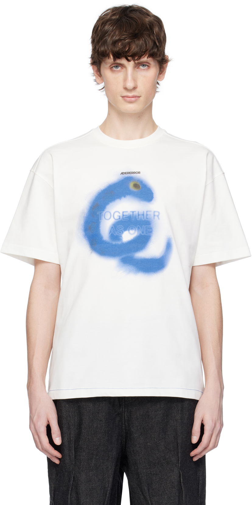 Футболка ADER ERROR ADER error 0107 Together As One Graphic T-Shirt білий | BO01SSTS0107OW