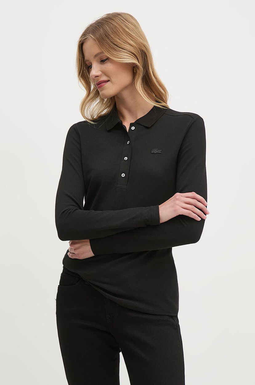 Сорочка поло Lacoste Women's Black Polo Shirt чорний | PF5464