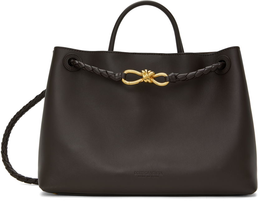 сумка-тоут Bottega Veneta Medium Andiamo Leather Shoulder Bag чорний | 810214 V4O92