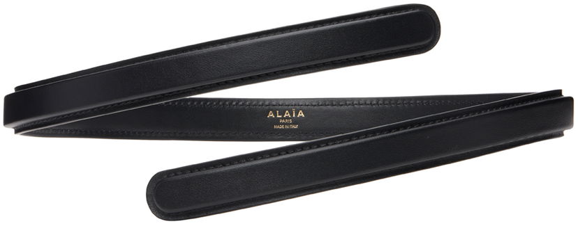 Ремені Alaïa ALAÏA Flex Thin Twist Belt чорний | AA1C113FCA314