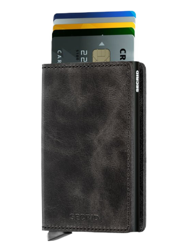 Гаманець Secrid Slimwallet Vintage чорний | SV-BLACK