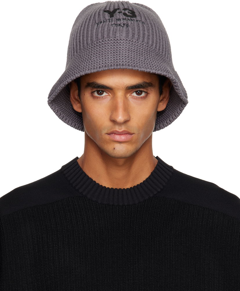 Капелюх Y-3 Y-3 Heritage Knit Bucket Hat Сірий | KC0436