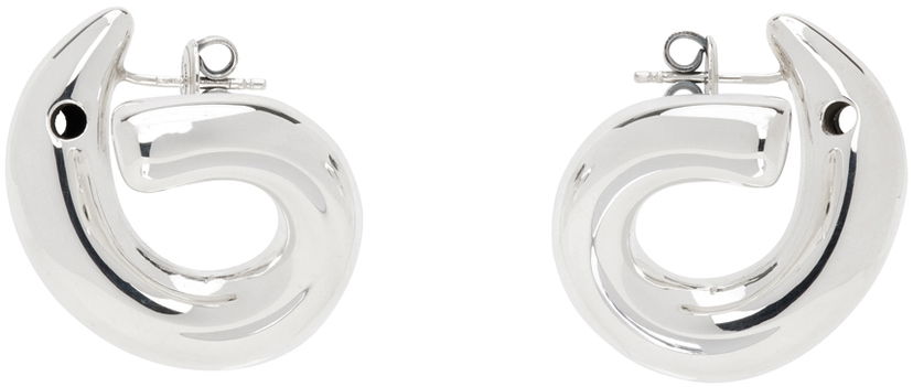 Сережки Bottega Veneta Polished Silver Earrings Металік | 795603 V5070