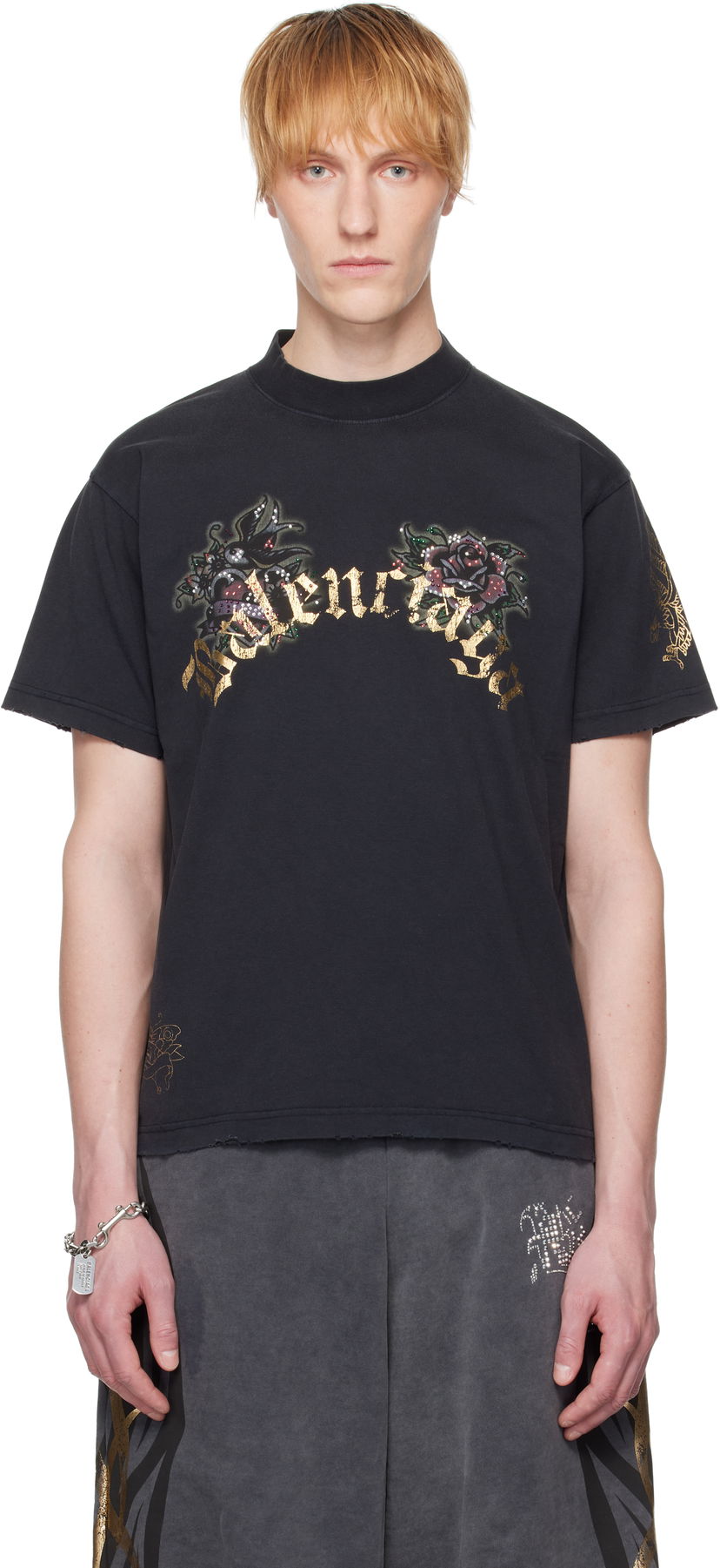 Футболка Balenciaga Balenciaga Tacky Tattoo T-Shirt чорний | 809122TRVZ2