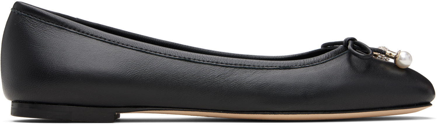 Кросівки та взуття Jimmy Choo Jimmy Choo Elme Pearl Ballerina Flats чорний | ELME FLAT, 0