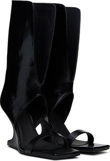 Кросівки та взуття Rick Owens Rick Owens Hollywood Winged Cantilever Heeled Sandals чорний | RP01E7853 LGT, 3