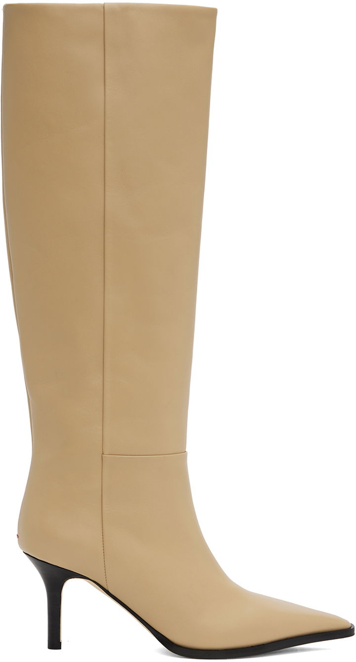 Пальто Aeyde Aeyde Tula Leather Tall Boots бежевий | A11-KB-TULP75ST95-FW24-957-065