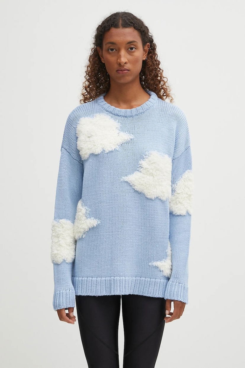 Cветр Fiorucci Fiorucci Cloud Knit Sweater Синій | W02SMKSW335KN05BL02