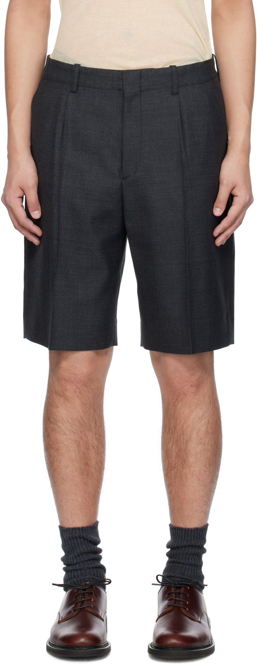 Шорти OUR LEGACY Our Legacy Borrowed Chino Shorts Сірий | M2254BPC