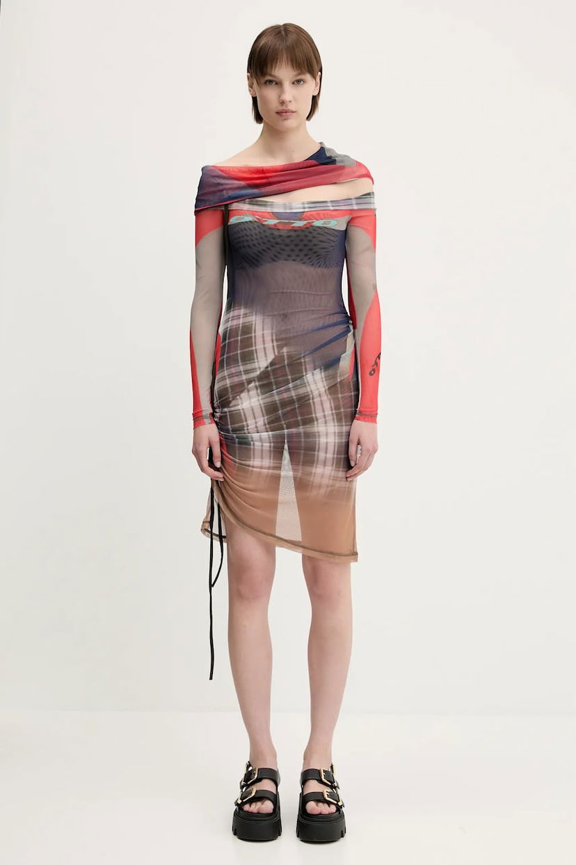 плаття Ottolinger Ottolinger Mesh Off-Shoulder Mini Dress Різнокольоровий | 101.501501.01