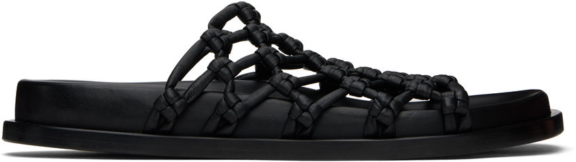 Кросівки та взуття Jil Sander Jil Sander Hand-Knotted Sandals чорний | J15WX0008_P5810