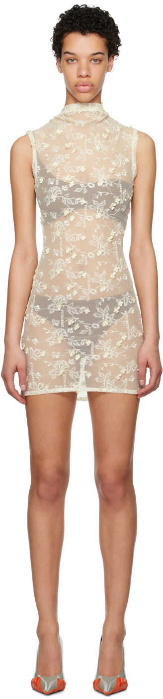 плаття Ottolinger Ottolinger Floral Tulle Mini Dress бежевий | 1901301