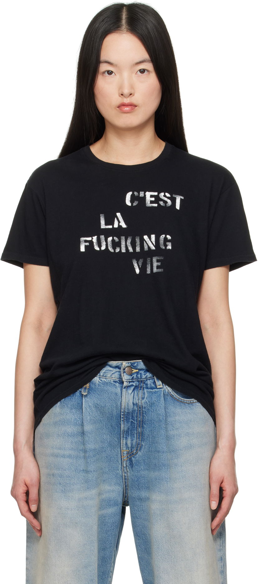 Футболка R13 R13 'C'est La Fucking Vie' Boy T-Shirt чорний | R13WK001-K123A