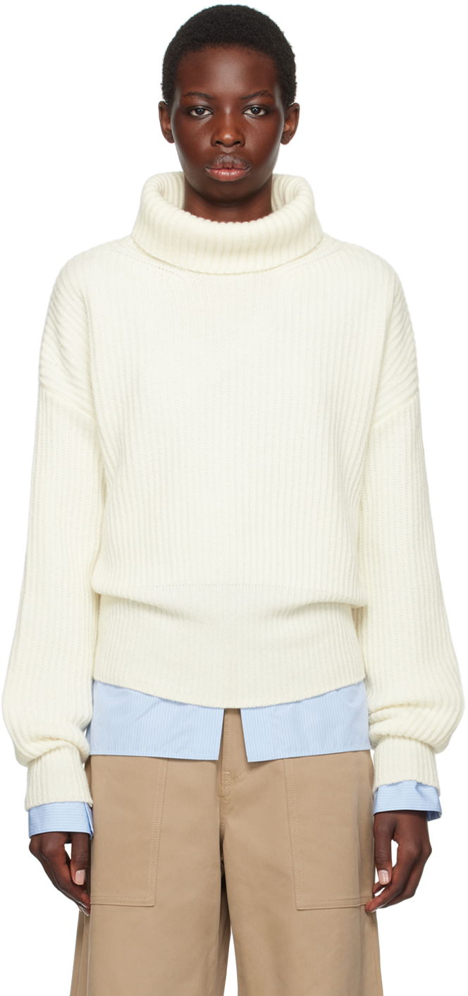 Cветр Moncler White Patch Turtleneck білий | J20939F00019M1241