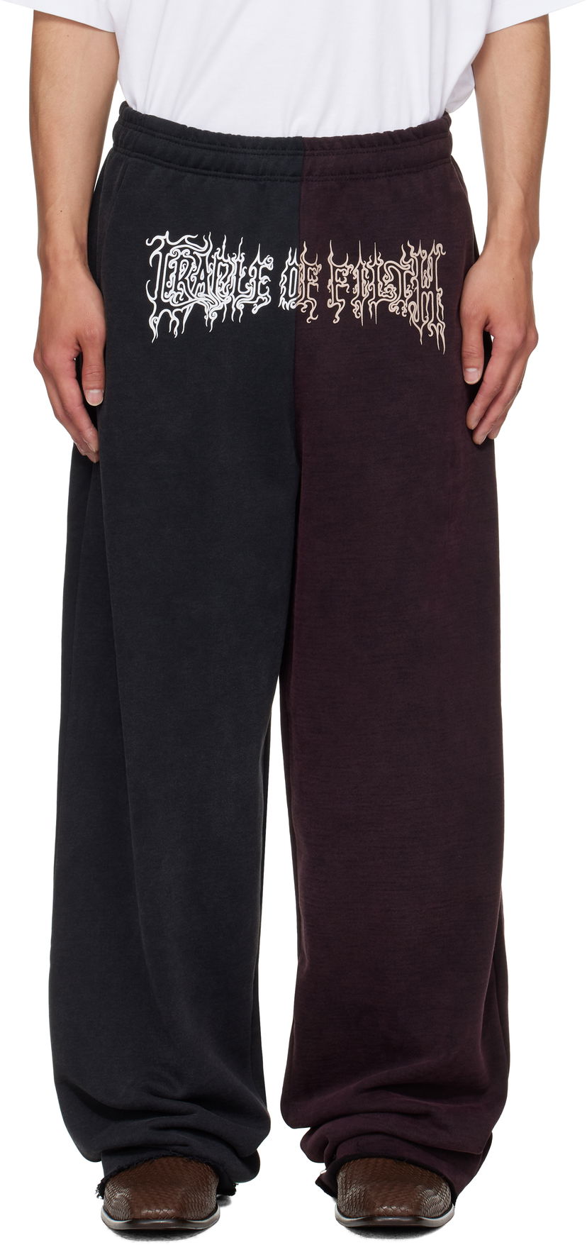 Спортивні штани VETEMENTS Vetements Cradle of Filth Cut-Up Baggy Sweatpants чорний | UCF76SP900BR