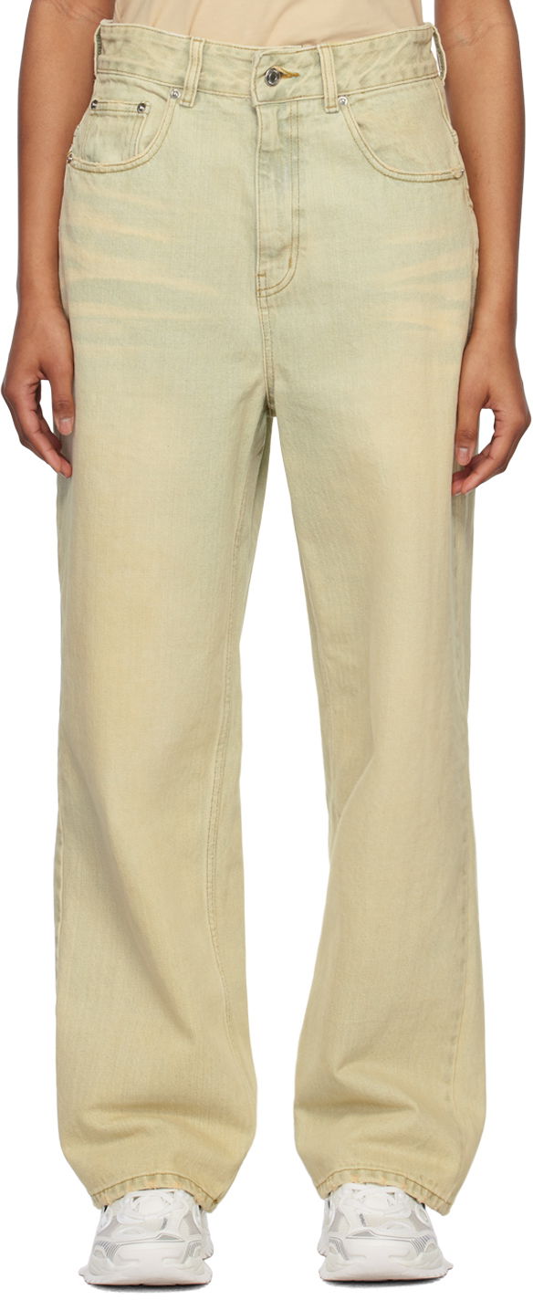 Джинси We11done Wide-Leg Jeans Зелений | WD-DP1-23-357-W-BG