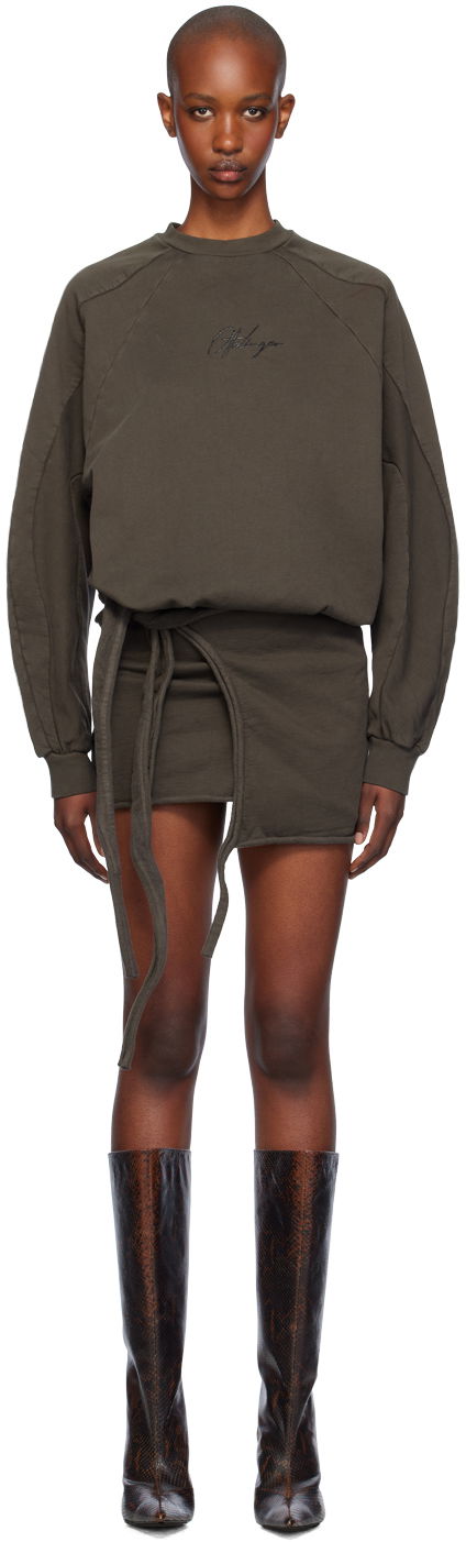 плаття Ottolinger Ottolinger Drape Jersey Minidress Зелений | 1150303521