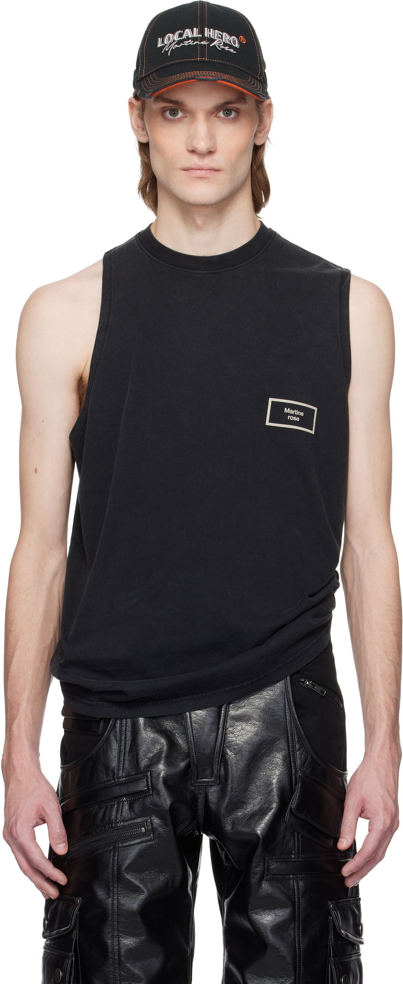 Безрукавка Martine Rose Martine Rose Logo Tank Top чорний | 622JE01002B