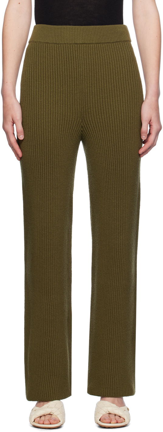 Штани Jil Sander Wool Straight-Leg Trousers Зелений | J40KA0220_J14738