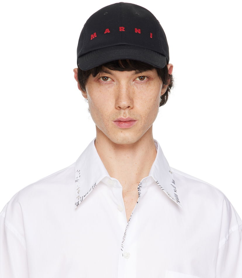 Кепка Marni Logo Cap чорний | CLZC0108S0UTC311