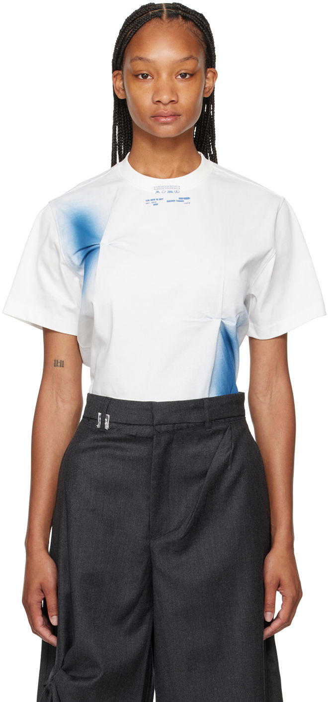 Футболка ADER ERROR Nowia Graphic Print Cotton T-Shirt білий | BN01SSTS0102OW