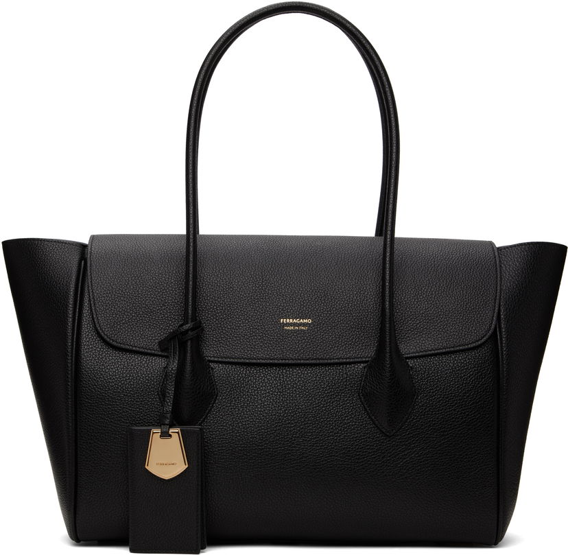 сумка-тоут FERRAGAMO Ferragamo East-West XL Tote чорний | 770541
