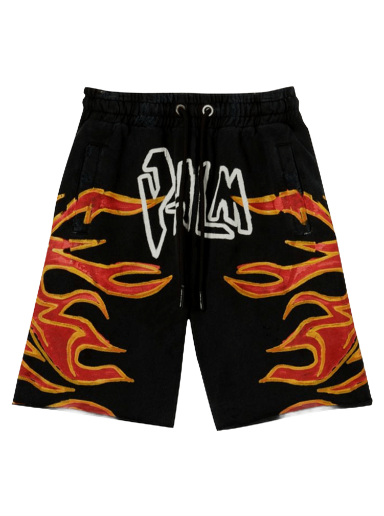 Шорти Palm Angels GD Graffiti Flames Sweatshort чорний | PMCI010F22FLE0051001