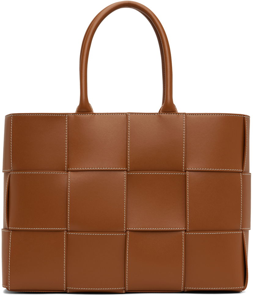 сумка-тоут Bottega Veneta Medium Arco Leather Tote Bag Коричневий | 756682 V39K0