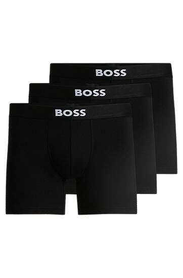 Боксери BOSS BOSS Stretch Cotton Boxer Briefs, 3-Pack чорний | 50544272