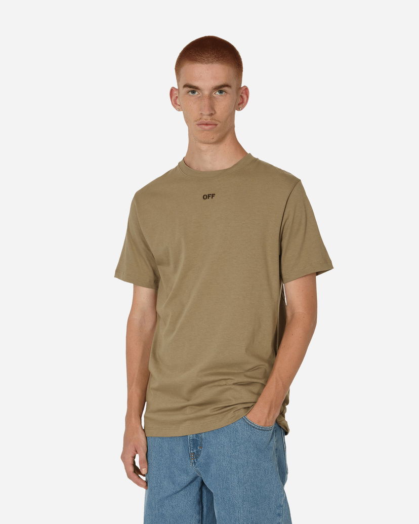 Футболка Off-White Off Stitch Slim Зелений | OMAA027F23JER008 6110