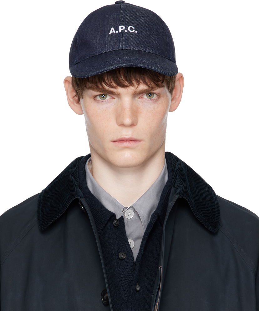 Кепка A.P.C. A.P.C. Charlie Denim Baseball Cap темно-синій | COHIZ-M24069