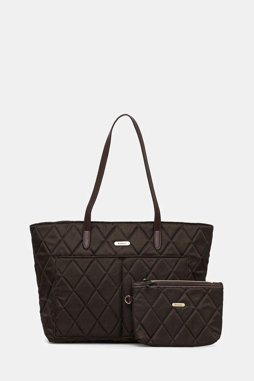 сумка-тоут Barbour Barbour Quilted Tote Bag with Pouch Коричневий | LBA0395