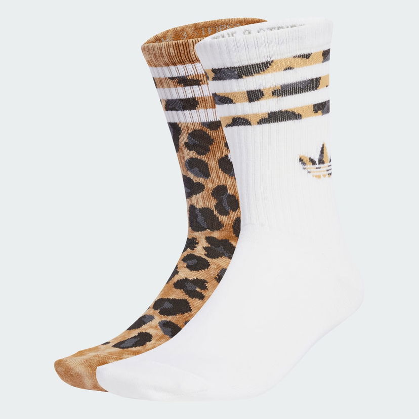 Шкарпетки adidas Performance Leopard Print Crew Socks 2 Pairs білий | JV7855