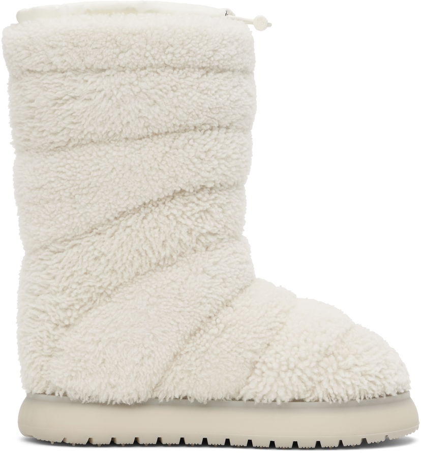 Кросівки та взуття Moncler Gaia Pocket Mid Shearling Boots білий | J209B4H00120M4297