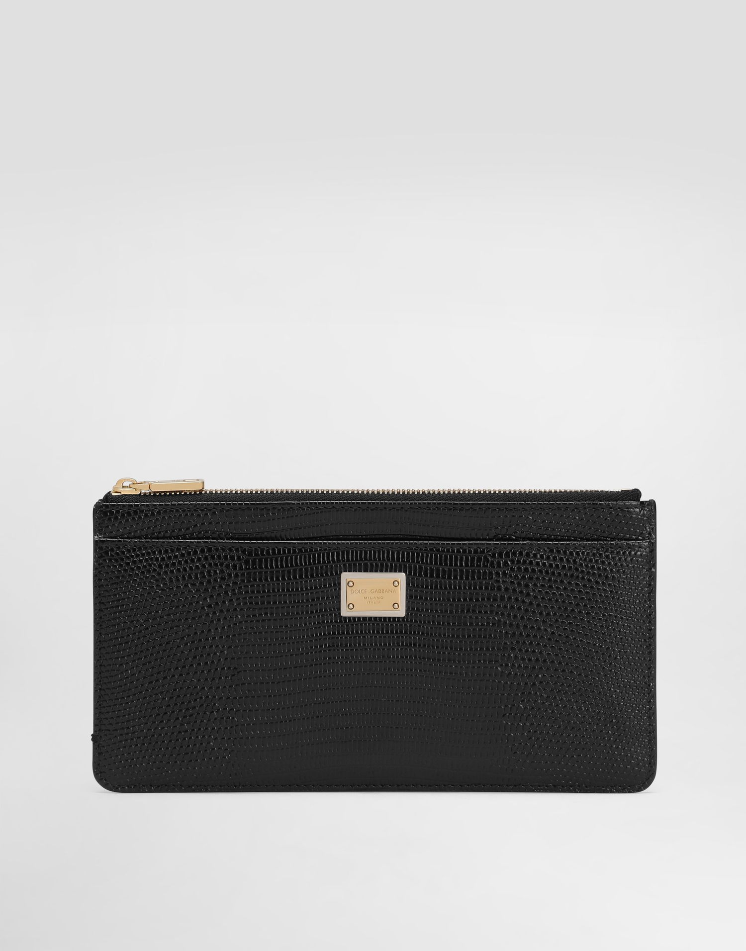 Гаманець Dolce & Gabbana Dolce & Gabbana Iguana-Print Leather Card Holder чорний | BI1265A109580999, 0