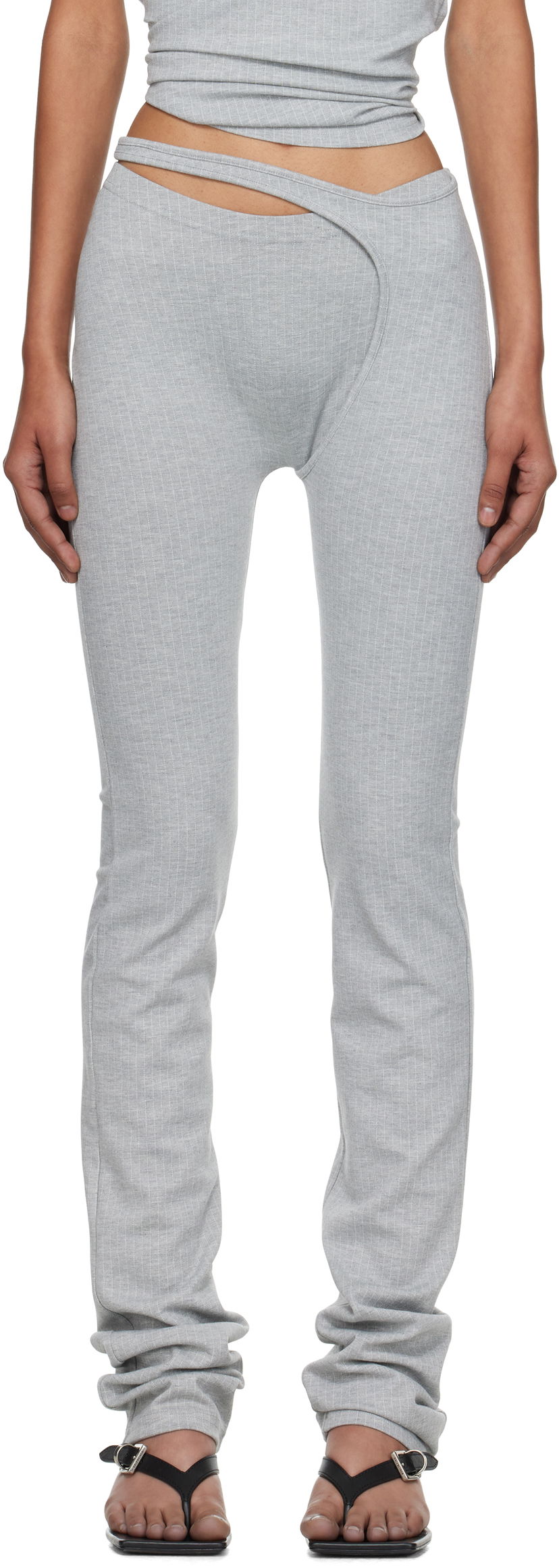 Легінси Ottolinger Ottolinger Ada Pinstriped Leggings Сірий | 102-800603-04